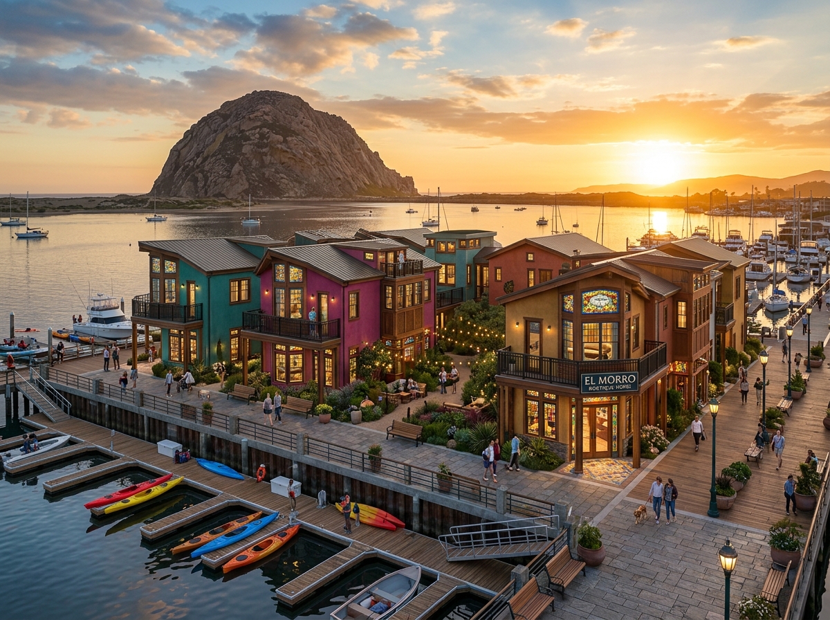 Bayside Landing & Suites architectural rendering on the Morro Bay Embarcadero
